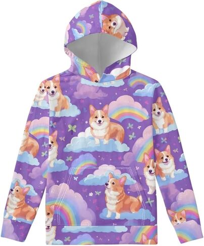 Kids Hoodies with Drawstrings for Girls Size 6-16 Long Sleeve Tops for Kids in Kuwait