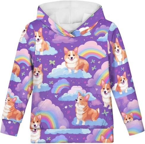 Kids Hoodies with Drawstrings for Girls Size 6-16 Long Sleeve Tops for Kids in Kuwait