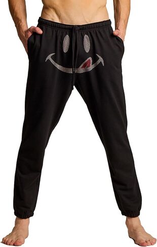 JOE BOXER Smiley Face Mens Pajama Pants, Mens Lounge Pants with Pockets, French Terry Jogger Sweatpants for Men in Saudi Arabia