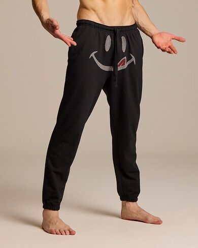 JOE BOXER Smiley Face Mens Pajama Pants, Mens Lounge Pants with Pockets, French Terry Jogger Sweatpants for Men in Saudi Arabia