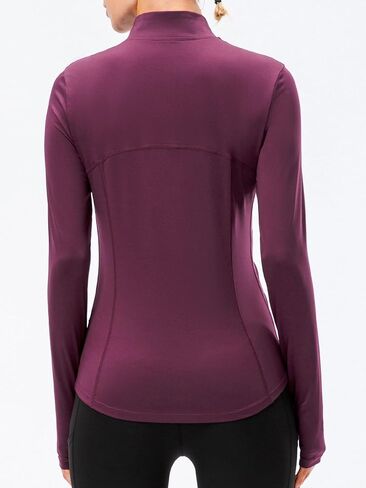 TAISIM Women's Long Sleeve Shirts with Thumb Holes Athletic Workout Hiking Running Shirt 1/4 Zip Pullove in Kuwait