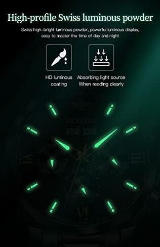 OUPINKE Men's Luxury Watches Automatic Mechanical Unique Tonneau Sapphire Crystal Tungsten Steel Date Waterproof Luminous Dress Wrist Watches in Saudi Arabia