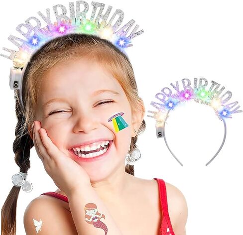 Acenail تضيء عيد ميلاد سعيد عقال LED عيد ميلاد تاج عيد ميلاد زينة عيد ميلاد إكسسوارات الشعر للنساء الفتيات in Kuwait