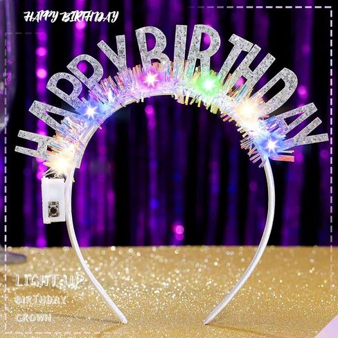 Acenail تضيء عيد ميلاد سعيد عقال LED عيد ميلاد تاج عيد ميلاد زينة عيد ميلاد إكسسوارات الشعر للنساء الفتيات in Kuwait