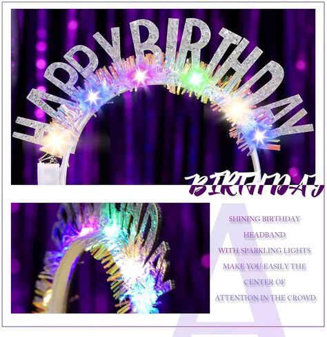 Acenail تضيء عيد ميلاد سعيد عقال LED عيد ميلاد تاج عيد ميلاد زينة عيد ميلاد إكسسوارات الشعر للنساء الفتيات in Kuwait
