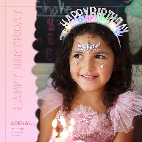 Acenail تضيء عيد ميلاد سعيد عقال LED عيد ميلاد تاج عيد ميلاد زينة عيد ميلاد إكسسوارات الشعر للنساء الفتيات in Kuwait