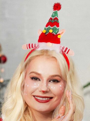 Acenail سانتا كلوز عصابات رأس قبعة عيد الميلاد الحمراء عصابة رأس عطلة زي عصابات الشعر عيد الميلاد اكسسوارات الشعر للنساء in Kuwait