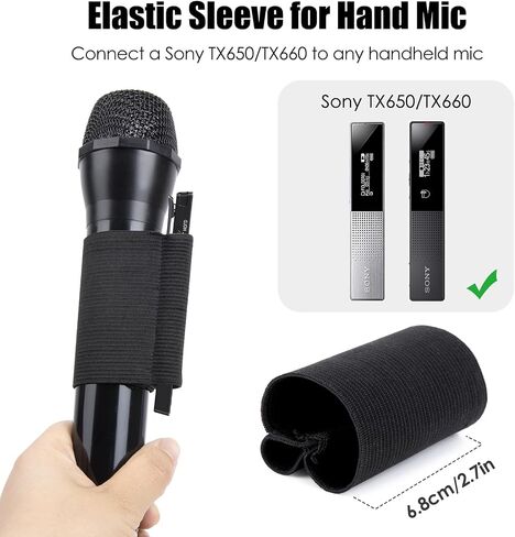 YOUSHARES Elastic Microphone Sleeve Compatible with Rode Wireless Microphone System, Hand Microphone Elastic Sleeve for Rode Wireless GO II/Wireless ME/Wireless PRO (2 Pcs) in Saudi Arabia