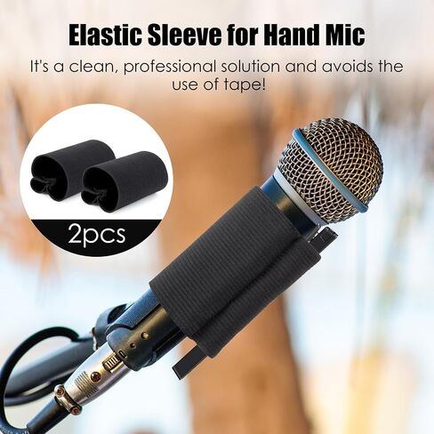 YOUSHARES Elastic Microphone Sleeve Compatible with Rode Wireless Microphone System, Hand Microphone Elastic Sleeve for Rode Wireless GO II/Wireless ME/Wireless PRO (2 Pcs) in Saudi Arabia