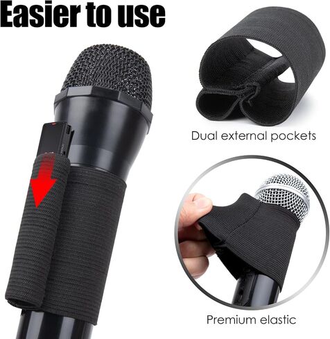 YOUSHARES Elastic Microphone Sleeve Compatible with Rode Wireless Microphone System, Hand Microphone Elastic Sleeve for Rode Wireless GO II/Wireless ME/Wireless PRO (2 Pcs) in Saudi Arabia