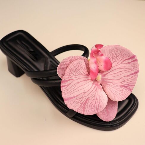 Butterfly Orchid Shoe Clips Removable Artificial Flower Shoes Buckle Elegant Wedding Party High Heel Sandals Bag Charm Decorations for Women in Kuwait