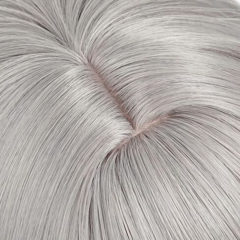 Short Grey Wig for Trailblazer Cosplay, Heat-resistant Synthetic Fluffy Hair Wig + Wig Cap for Game Honkai Star Rail in Kuwait