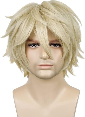 Short Grey Wig for Trailblazer Cosplay, Heat-resistant Synthetic Fluffy Hair Wig + Wig Cap for Game Honkai Star Rail in Kuwait