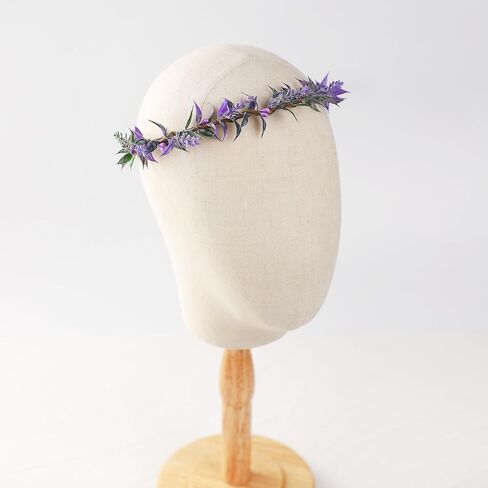 Boho Artificial Flower Leaf Crown - Floral Headband Halloween Renaissance Headpiece for Women Fantasy Costume in Kuwait