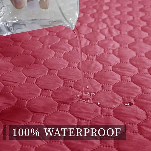 Waterproof Sofa Cover Non-Slip Couch Cover for 3 Cushion Cover Furniture Protector for Dogs Pets Washable Couch Cover Protector Sofa Slipcovers(Oversized Sofa, Red) in Saudi Arabia