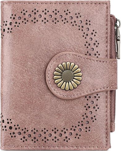 SENDEFN Small Wallets for Women Bifold RFID Blocking Leather Card Holder Compact Wallet with Zipper Coin Pocket in Kuwait