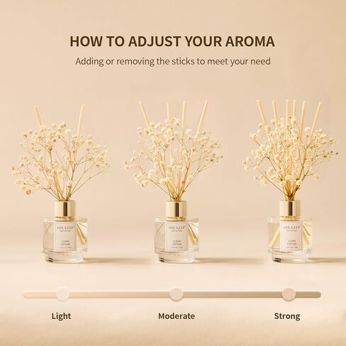 Airkeep Reed Diffuser Set of 3, Ocean Breeze Sweet Orange Cashmere Vanilla Oil Reed Diffusers for Bedroom Living Room Office Aromatherapy Oil Reed Diffuser for Gift 50ml x 3 in Kuwait