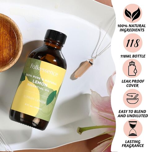 Folkulture Frankincense Essential Oil Organic - 4 Fl Oz - 100% Pure, Natural Frankenstein Oil Essential Oil for Skin, Premium Grade with Glass Dropper, Oil for Pain, Aromatherapy in Saudi Arabia