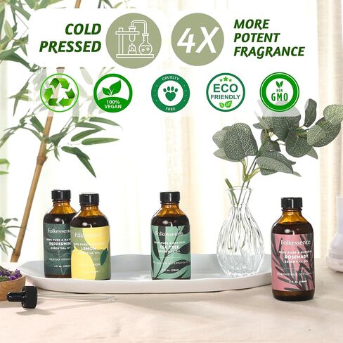 Folkulture Frankincense Essential Oil Organic - 4 Fl Oz - 100% Pure, Natural Frankenstein Oil Essential Oil for Skin, Premium Grade with Glass Dropper, Oil for Pain, Aromatherapy in Saudi Arabia
