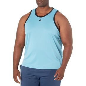 adidas Men's Size 3-Stripes Tank, Preloved Blue, Medium/Tall