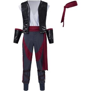 iSHOWcos Men's Liu Kang Cosplay Costume Uniform Liu Kang Battle Suit with Headband Halloween Outfit