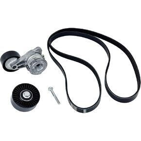 ADK0022P Belt Tensioner Bolt Idler Pulley Drive Kit Fit, for BMW 128i 325i 325xi 328xi 330i 330xi 525i 525xi 528i 528xi 530i 530xi X3 X5, 3.0L L6, 2006-2013