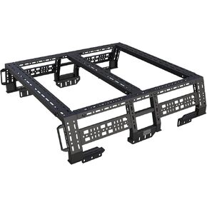 رف السرير البري لشاحنات الالتقاط كاملة الحجم، حاملة بضائع الشاحنة القابلة للتعديل المتوافقة مع تيتان وXD، تندرا، سلسلة فورد F، رام 1500/2500/3500، سيلفرادو، سييرا، أسود مزخرف in Kuwait