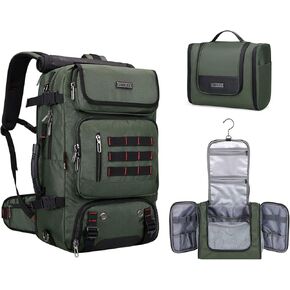 WITZMAN Carry on Travel Backpack for Men Airline Approved Convertible Nylon Duffle Backpack Luggage Bag and Toiletry Bag Large Hanging Multi-organization Bathroom Bag