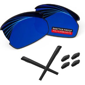 PRO+ Polycarbonate Replacement Lenses & Rubber Kits/Nose Pads for Oakley Flak Series Sunglasses