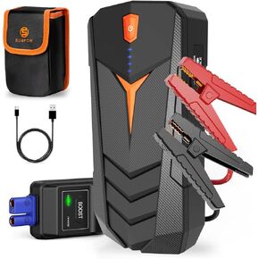 Jump Starter, SUNPOW 1500A Peak Car Jump Starter for Up to 8L Gas or 6.0L Diesel Engine, 12V Auto Lithium Battery Booster for Cars, Trucks, SUV, Portable Power Pack Jump Box with LED Light