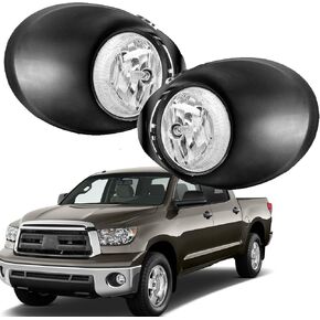 munirater 1 Pair Driver and Passenger Side Fog Light Assembly Replacement for 2007-2013 Tundra 81210-AA030 TO2592117