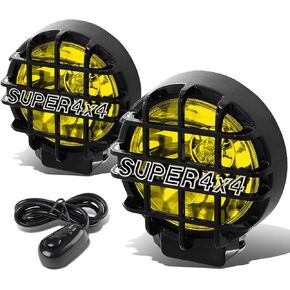 DNA MOTORING FL-6-U+SW-SM-BK 6" Round Fog Lights w/Switch