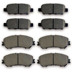 Front Rear Ceramic Brake Pads Compatible with 2014-2020 Nissan Rogue 2 Row Seating Models, D905 D1737