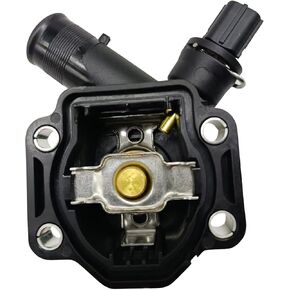 Engine Coolant Thermostat Housing Assembly Kit Compatible with 2008-2015 Land Rover LR2 Volvo S60 S80 V60 V70 XC60 XC70 XC90 L6 3.0L 3.2L Thermostat Housing Replace 31355151,30774489