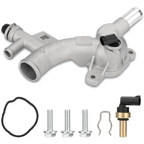 25193922 55565334 Upgraded Aluminum Engine Coolant Thermostat Housing Water Outlet For Cruze Limited 2016 For Sonic 2012-2020 For Chevy Cruze 2011-2015 For Trax & Buick Encore 2013-2019