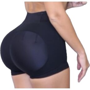 Reloj de Arena Butt Lifting Colombian Shorts, Soft Quality, Black