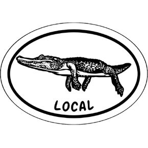 WickedGoodz Oval Alligator Local Decal - Florida Bumper Sticker - Southern Local FLA Sticker