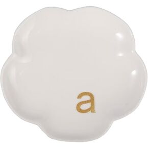 Butai Ceramic Jewelry Tray, initials Ring Dish Decorative Trinket Dish for Friends,Sister,Birthday Christmas Gifts for Women (c)
