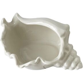 Conch Shape Ceramic Jewelry Tray, Ceramic Conch,Ceramic Jewelry Dish, Ceramic Jewelry Decorations Dish Has Aesthetics for Rings Conch Tray Earrings Necklaces Bracelet Watch Keys