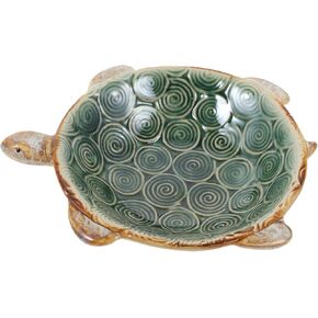 LIFKOME Jewelry Display Tray Cosmetics Plate Turtle Jewelry Organizer Earrings Necklace Storage Holder Ceramic Trinket Dish Candy Dessert Cake Appetizer Dessert Plate