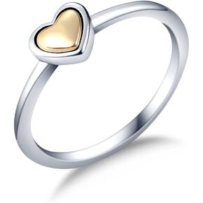 KUNSIR 925 Silver Rings for Women Cubic Zirconia Ring Rings for Women Sterling Silver Rings Wedding Band Rings Gift Ring Sterling Silver Rings Size 7-9