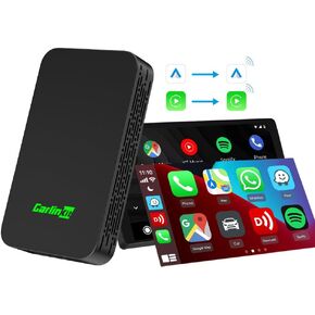 CarlinKit 5.0 Wireless CarPlay 2024 Apple Wireless CarPlay Adapter 2air for Wired CarPlay & Wired Android Auto Cars. Chip 5G WiFi 5.8 GHZ Easy and Fast Auto Connection Online Upgrade