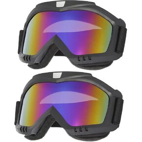 2 Pack Dirt Bike Goggles, Ski Goggles ATV Goggles Motorcycle Goggles Riding Goggles Dust Goggles MTB Goggles