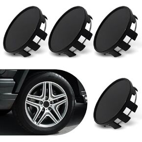 4 قطع غطاء مركزي لإطارات السيارة، قطع غيار غطاء محور مركزي مقاوم للخدش، ملحقات أغطية محور حافة السيارة مقاس 2.13 بوصة × 0.6 بوصة، مناسبة لمعظم السيارات (أسود) in Kuwait