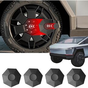 أغطية مركز العجلة لملحقات Tesla Cybertruck لعام 2024، 4 قطع أغطية عجلة مركزية