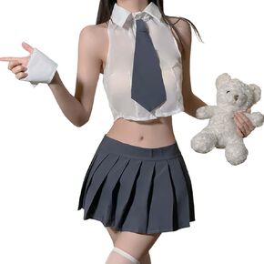 Sexy female student cosplay lingerie set anime cute JK uniform Japanese sailor mini skirt