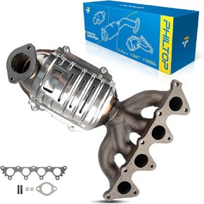 PHILTOP Front Catalytic Converter Kit Compatible with Hyundai Kia, 2012-2019 Accent/Soul/Rio 1.6L, 2012-2017 Veloster 1.6L, Naturally Aspirated Catalytic Converter 16680(EPA Compliant)