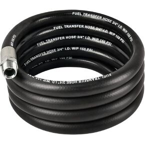EVIL ENERGY 3/4" Fuel Transfer Hose,Farm Fuel Hose for Dispensing Diesel Gasoline Kerosene Biodiesel 20FT,3/4"inlet 1"outlet