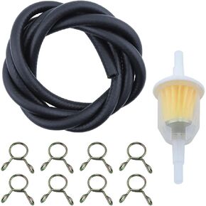 5/16 Inch ID Fuel Line Hose for Kawasaki Kohler for Small Engines Motorcycle Cars Lawn Mowers Marine Boat with 8Pcs Hose Clamps