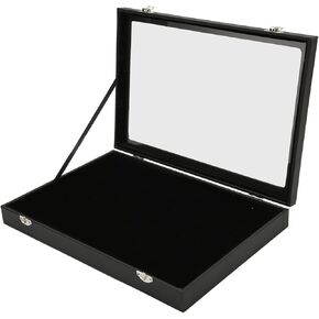 Pin Display Case, 9.4x13.8 Pin Collection Display Box Dustproof Enamel Pin Display Box Pin Enthusiast Collectibles Display Case for Travel Brooches, Jewelry Pins and Sports Medals